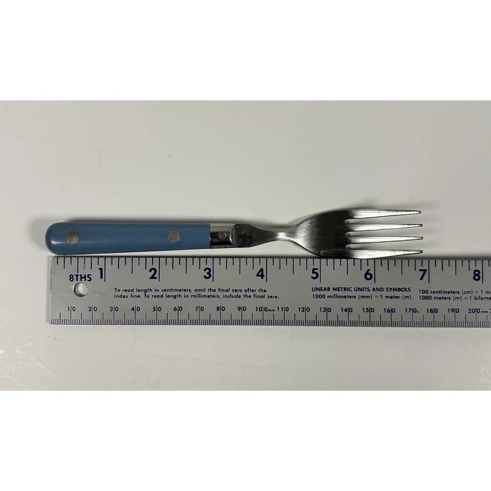 Washington Forge Mardi Gras 9 Piece Flatware Set Sky Blue Fork Knife Spoon